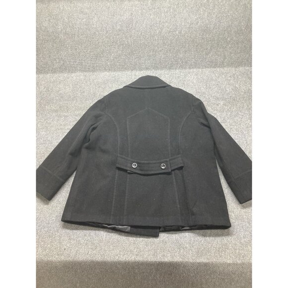 St John's Bay Pea Coat Women’s Sz 2X Black Long Sleeve Button Up Cashmere Blend - Picture 10 of 11